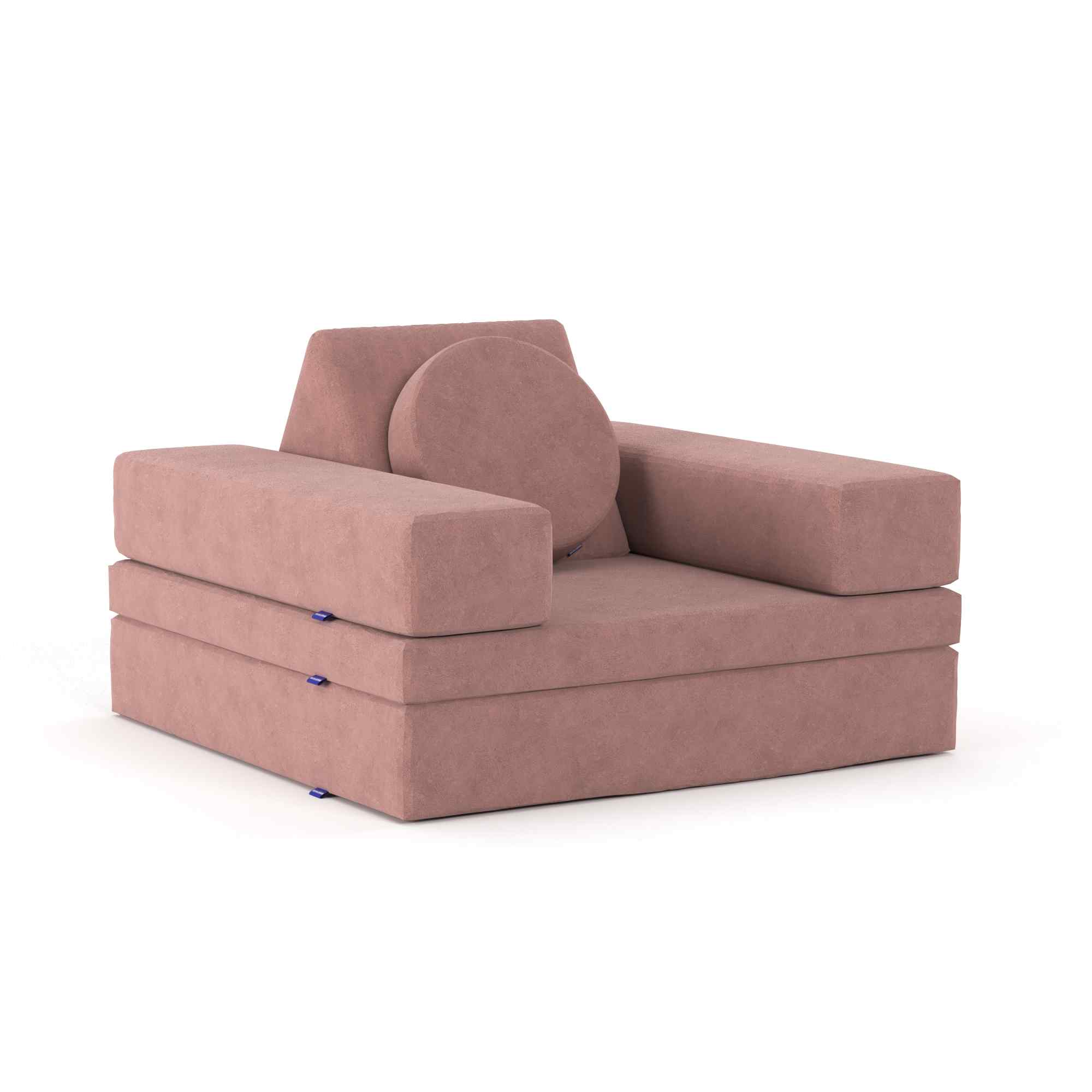 Mini Play Sofa Blush Pink Front Angle