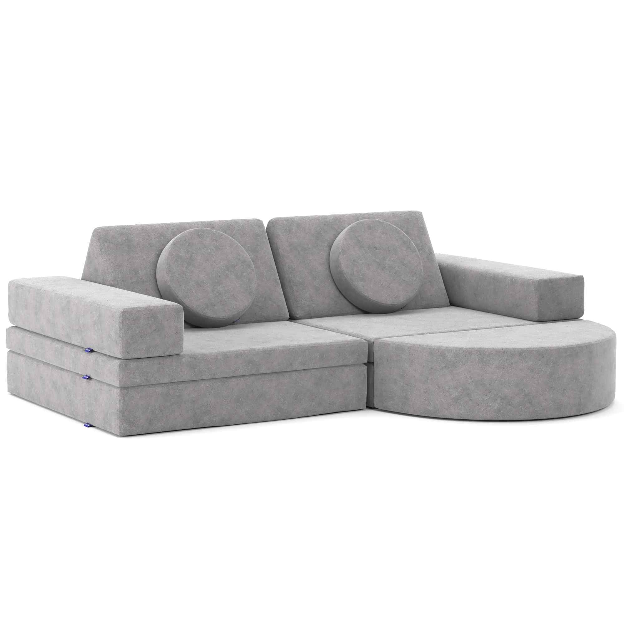 Play Sofa Light Grey Front Angle