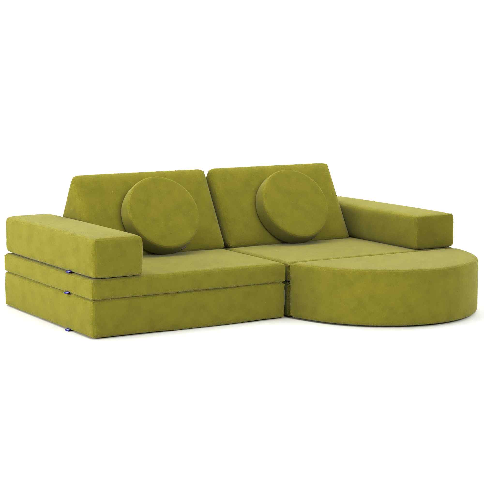 Play Sofa Olive Green Front Angle